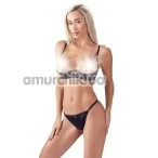 Комплект Cottelli Collection Lingerie Shelf Bra Set Sparkle чорний: бюстгальтер + трусики-стрінги - Фото №1
