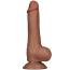 Фаллоимитатор Sliding-Skin Dual Layer Dong 7.5 с маленькой мошонкой, светло-коричневый - Фото №2