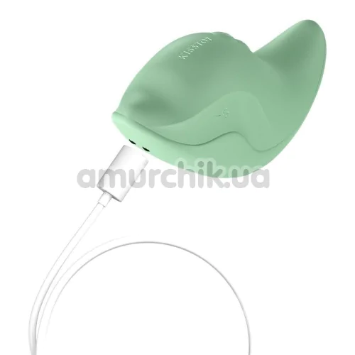 Кліторальний вібратор KissToy Heidi, бірюзовий