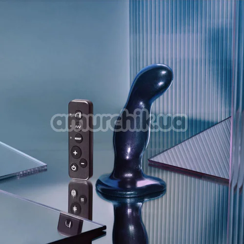 Вібратор для точки G Strap-On-Me Fingering & Vibrating Dildo M, синій