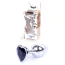 Анальна пробка з чорним кристалом Exclusivity Jewellery Silver Heart Plug, срібна - Фото №8
