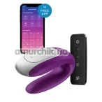 Вібратор Satisfyer Double Fun Partner Vibrator, фіолетовий - Фото №1