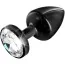 Анальна пробка з прозорим кристалом SWAROVSKI Anni Round T2, чорна - Фото №1