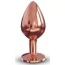 Анальна пробка із чорним кристалом Dorcel Diamond М, золота - Фото №3