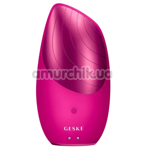 Ультразвуковая щетка для лица Geske Sonic Thermo Facial Brush 6 in 1, ярко-розовая