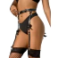 Пояс для чулок Star Night Faux Leather Bondage Garter, черный - Фото №2