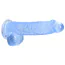 Фаллоимитатор Realrock Crystal Clear Dildo Realistic 6, голубой - Фото №3