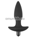 Анальная пробка с вибрацией Lovetoy Silicone Fantasy Anal Plug, черная - Фото №1