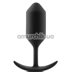 Анальная пробка со смещенным центром тяжести B-Vibe Snug Plug 3, чёрная - Фото №1