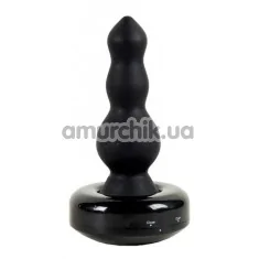 Анальная пробка с вибрацией Butt Plug Flexi Head 4.5, черная - Фото №1