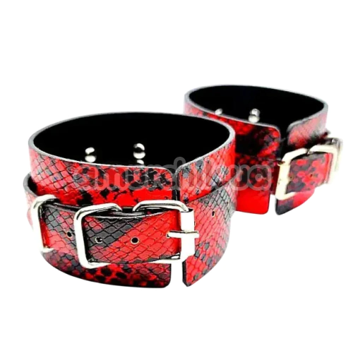 Фіксатори для рук і ніг DS Fetish Snake Style Hogtie, чорно-червоні