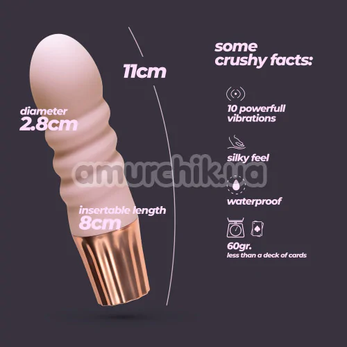 Вибратор Crushious Mellow Bubbles, розовый