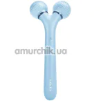 Ультразвуковий масажер для обличчя Geske Sonic Facial Roller 4 in 1, блакитний - Фото №1