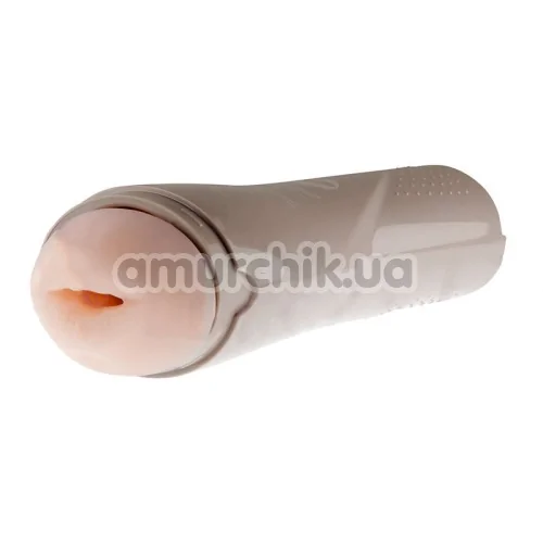 Симулятор орального сексу з вібрацією Cyberskin Release Deep Throat Stroker Vibrating, тілесний