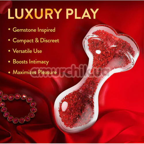Анальная пробка Oh My Gem Lustre, красная