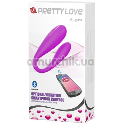 Вібратор Pretty Love August, рожевий