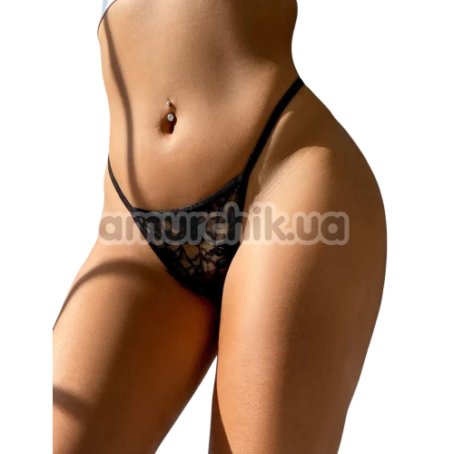 Трусики-стринги Star Night Net Bikini Panties, черные - Фото №1