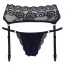 Комплект Cotelli Collection String & Suspender Belt 2321874 чорний: трусики-стрінги + пояс для панчіх - Фото №2