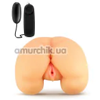 Штучна вагіна і анус з вібрацією X5 Vibrating Realistic Ass, тілесна - Фото №1