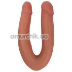 Двухконечный фаллоимитатор Thinz Double Dipper Slim Dong Vanilla, телесный - Фото №1