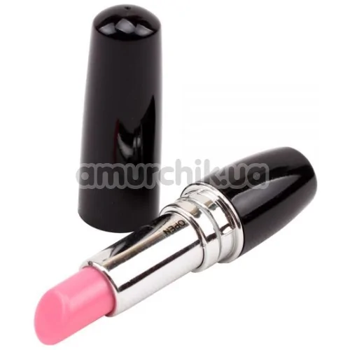 Кліторальний вібратор Vagina Lipstick Massage, чорний - Фото №1