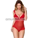 Боди Obsessive 863-TED-3, красное - Фото №1