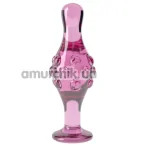 Анальна пробка Lovetoy Glass Romance GS17, рожева - Фото №1