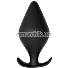 Анальная пробка Bootyful Silicone Plug With T-Handle 6.7 см, черная - Фото №1