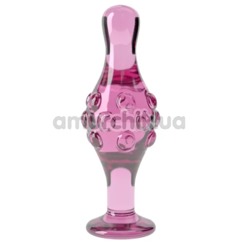 Анальна пробка Lovetoy Glass Romance GS17, рожева - Фото №1