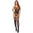 Комбинезон Leg Avenue Jacquard Net Bodystocking, черный - Фото №1
