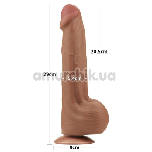 Фаллоимитатор Sliding-Skin Dual Layer Dong 11.5, коричневый