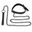 Нашийник Lovetoy Bondage Fetish Black Matt Collar With Leash, чорний - Фото №1