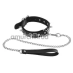 Ошейник с поводком Fetish Tentation Choker Spikes and Leash, чёрный - Фото №1