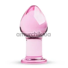 Анальная пробка Gildo Handmade Glass Buttplug No.26, розовая - Фото №1