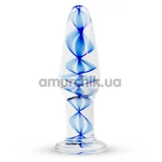 Анальная пробка Gildo Handmade Glass Buttplug No.23, голубая - Фото №1