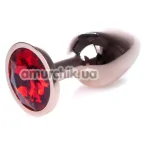 Анальная пробка с красным кристаллом Exclusivity Jewellery Red Gold Plug, золотая - Фото №1