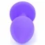 Анальная пробка с красным кристаллом Exclusivity Jewellery Silicon Plug S, фиолетовая - Фото №3