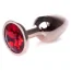 Анальная пробка с красным кристаллом Exclusivity Jewellery Red Gold Plug, золотая - Фото №1