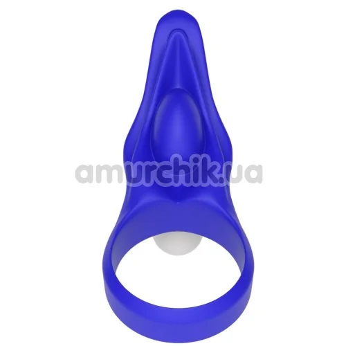 Віброкільце Power Clit Cockring Stamina, синє - Фото №1