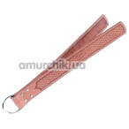 Шльопалка DS Fetish Spanking Double Belt Paddle, бежева - Фото №1