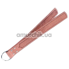 Шльопалка DS Fetish Spanking Double Belt Paddle, бежева - Фото №1