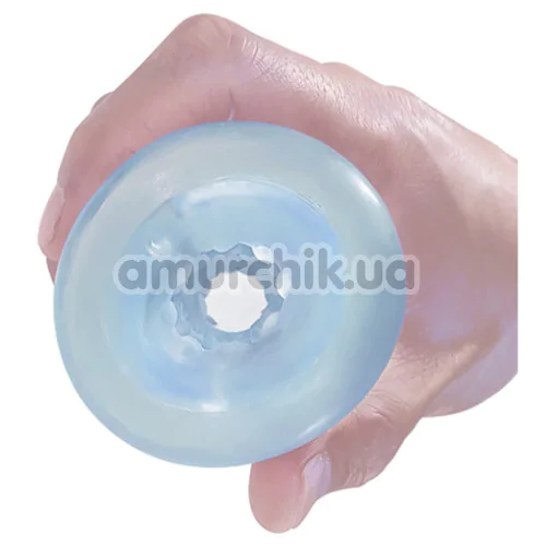 Мастурбатор Pretty Love Transparent Spiral Masturbator, голубой