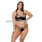 Комплект Passion Free Your Senses Erotic Line Malwia Bikini, черный: бюстгальтер + трусики-стринги - Фото №1