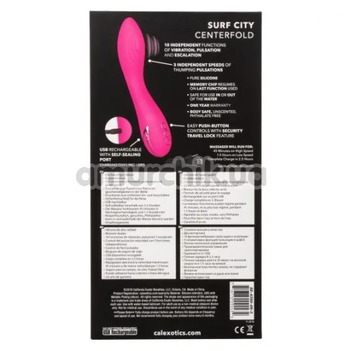 Вибратор для точки G California Dreaming Surf City Centerfold, розовый