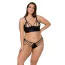 Комплект Passion Free Your Senses Erotic Line Malwia Bikini, черный: бюстгальтер + трусики-стринги - Фото №1