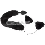 Набор из 2 предметов Bad Kitty Pet Play Plug & Ears, чёрный - Фото №1
