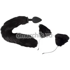 Набор из 2 предметов Bad Kitty Pet Play Plug & Ears, чёрный - Фото №1