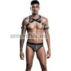 Комплект чоловічий JSY Sexy Lingerie SO3677, сірий: труси + портупея + браслети - Фото №1