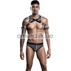 Комплект чоловічий JSY Sexy Lingerie SO3677, сірий: труси + портупея + браслети - Фото №1