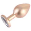 Анальная пробка с прозрачным кристаллом Matrix Mont Candy Rose Gold Gem Metal Plug M, золотая - Фото №2 Анальная пробка с прозрачным кристаллом Matrix Mont Candy Rose Gold Gem Metal Plug M, золотая - Фото №2